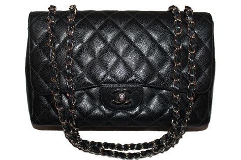 chanel black leather purse